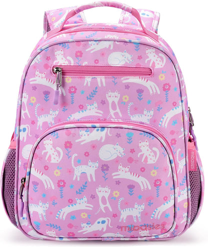 mibasies Girls Backpack 5-8: Lightweight Kids Backpacks for Girls - Girl Bookbag for Elementary School - Flower Cat