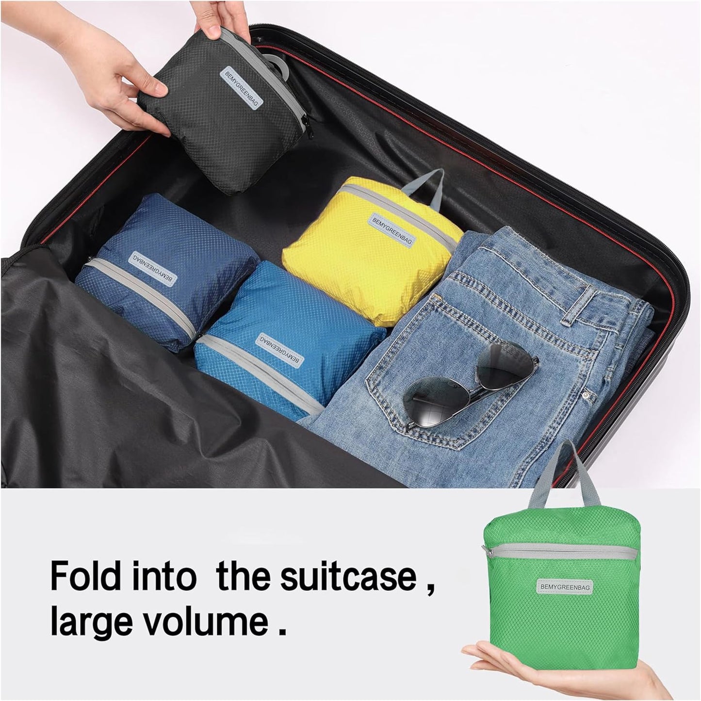 35L Foldable Waterproof Backpack For Outdoor Sports Travel Inside Wet Clothes Compartment Packable For Multiple