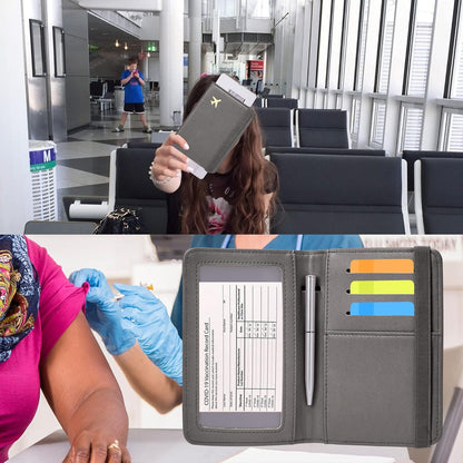 ZOPPEN Passport Holder Wallet, Passport Cover Travel Wallet Women Travel Essentials Accessories Document Organizer Travel Must Haves Rfid Blocking Cover Case for Women and Men, Grey