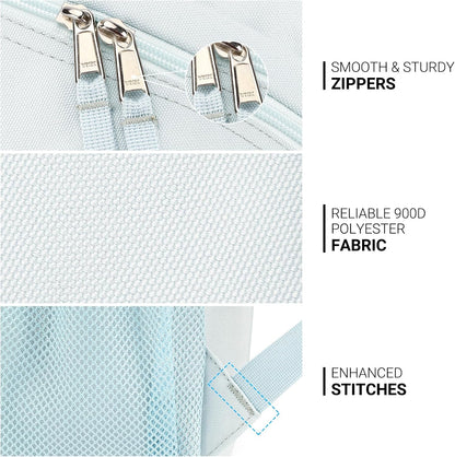 ZORFIN 26L Backpack for College, and Travel: Water Resistant Bookbag - Light Gray Blue