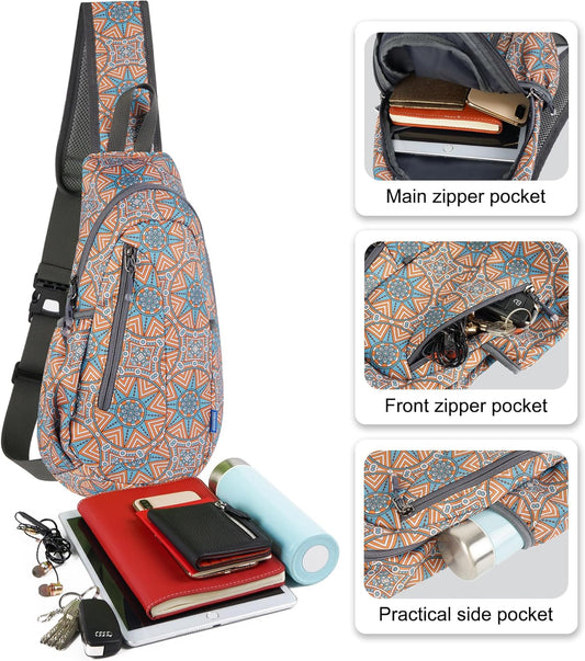 TITECOUGO Small Sling Bag, Lightweight Crossbody Backpack for Men Women, Shoulder Bag for Sports and Outdoor