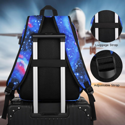 Unisex School Backpack,Casual Bookbag Adults and Teens Schoolbag with USB Port for High School College Office Work Travel