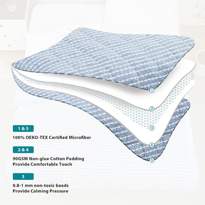 L'AGRATY Weighted Blanket - 60"x80" 20lbs Cooling Breathable Heavy Blanket Microfiber Material with Glass Beads Big Blanket for Adult All-season Summer Fall Winter Soft Thick Comfort Blanket