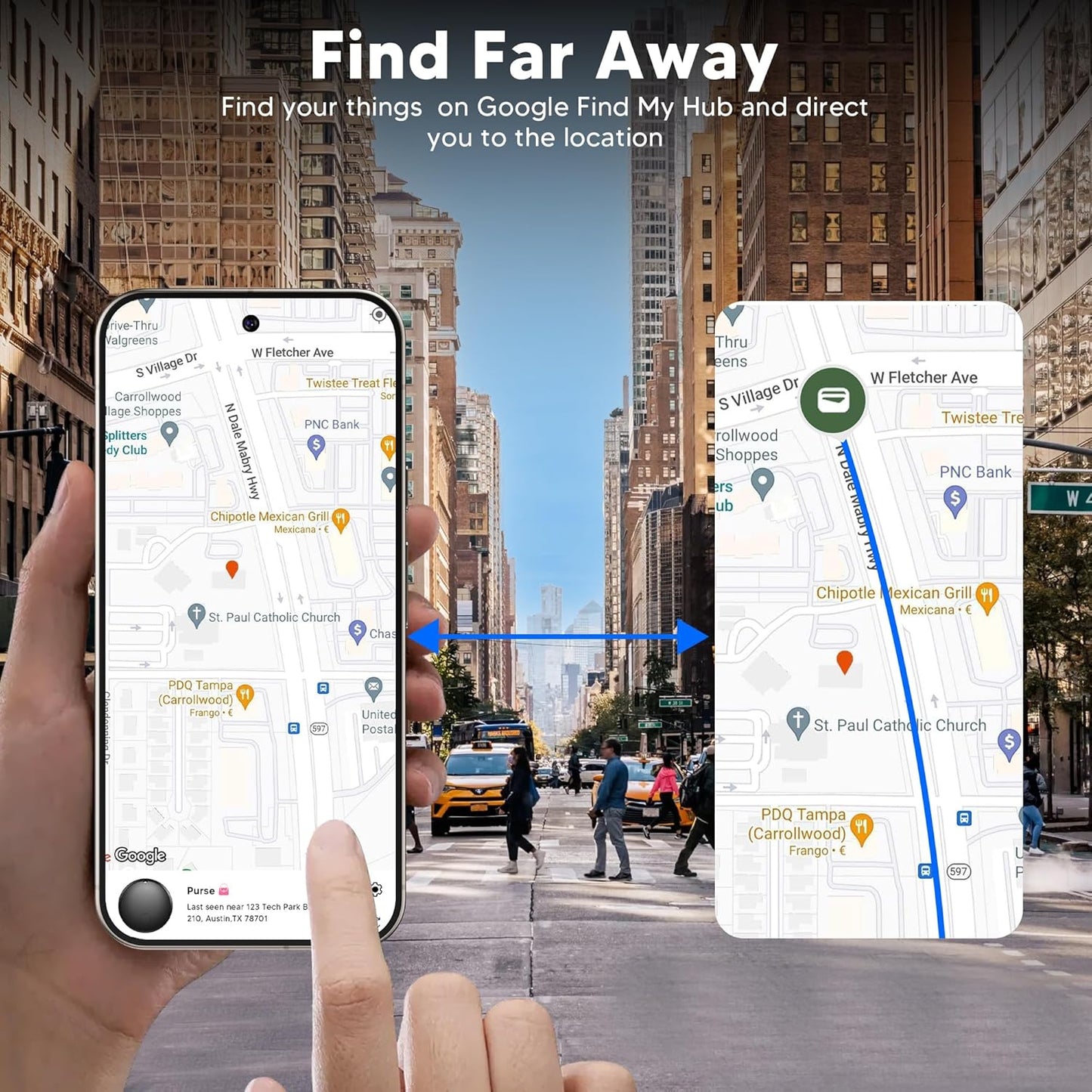 Air Tracker Tag for Android Smart Tag（Not for iOS）Air Tracker Tags-4 pack Android Work with Google Find Hub App Key Finder Bluetooth Tracker Item Locator for Purse, Keys, Luggage, Backpack, Pets，etc.