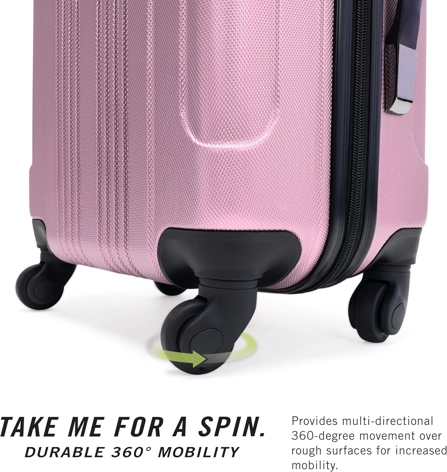 Kenneth Cole REACTION Out of Bounds Lightweight Hardshell 4-Wheel Spinner Luggage, Blush, 28-Inch Checked