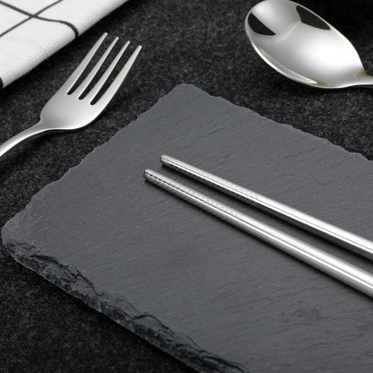 Travel cutlery set, 18/8 stainless steel cutlery, Reusable utensils set with case, Portable Silverware Lunch Box for Camping and Office