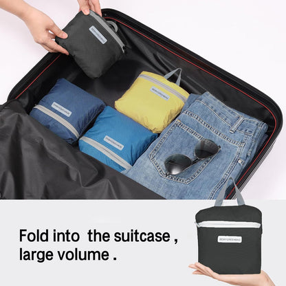 35L Foldable Waterproof Backpack For Outdoor Sports Travel Inside Wet Clothes Compartment Packable For Multiple