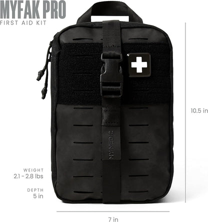 MY MEDIC MyFAK PRO Ifak First Aid Kit - 140 Life Saving Trauma and Medical Items - HSA FSA Survival Kit for Camping or Your Car - Black