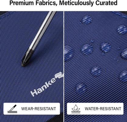 Hanke Passport Holder, Travel Wallet for Womens and Men, Neck Wallet Hidden Passport Pouch for Travel Adjustable Lightweight Thin with 6 compartments (Navy Blue)