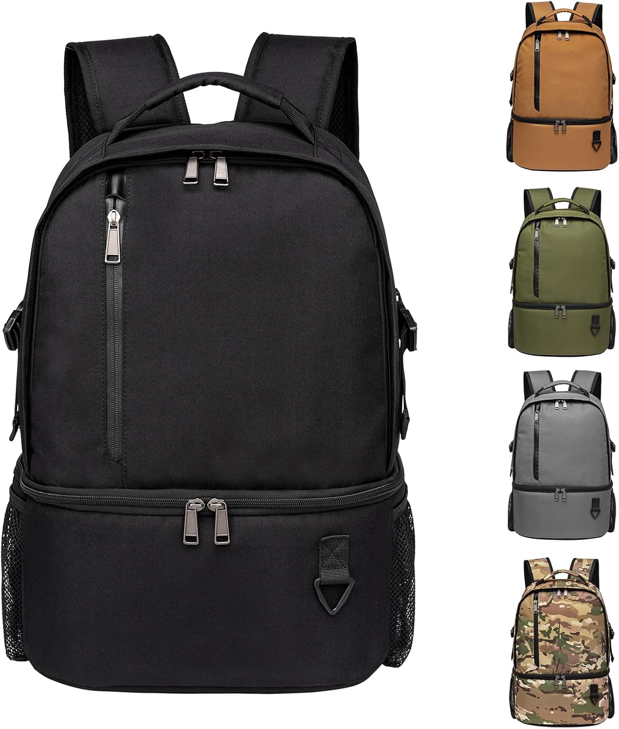 TUGUAN Insulated Cooler Backpack 38 Cans Double Deck Leakproof Lightweight Soft Lunch Backpack Small Cooler Bag Beach Picnic