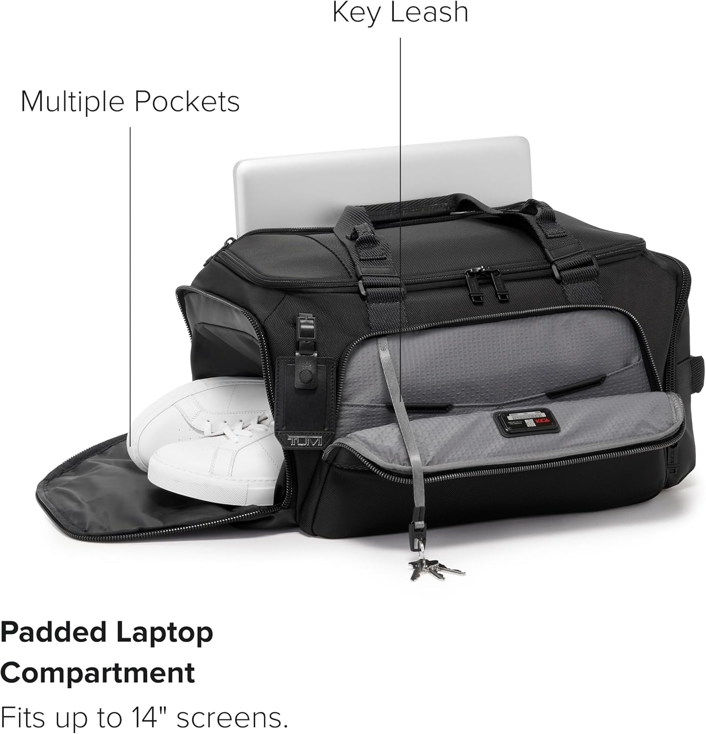 TUMI - Alpha Bravo Mason Duffel - Men's Weekender, Gym and Overnight Travel Bag - Fits Up To 15" Laptop - 11.0" X 19.5" X 10.3" - Black