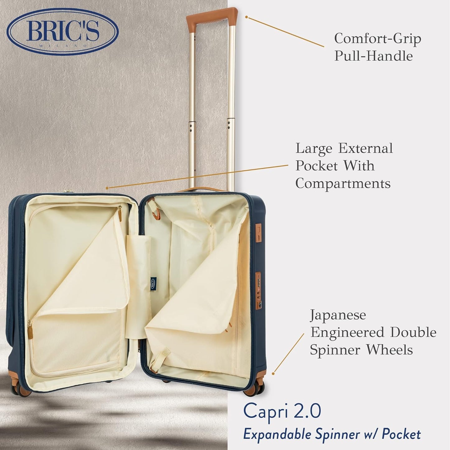Bric's Capri 2.0 21" Spinner w/Pocket Expandable