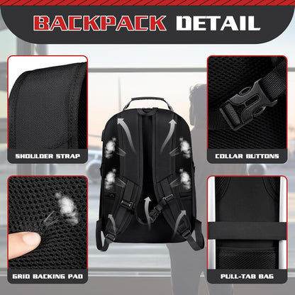 50L Travel Backpack, 17 inch Laptop Backpack for Men, Extra Large Sturdy TSA Friendly with USB Port College School Rucksack Bag Gifts for Him Men Women, Black