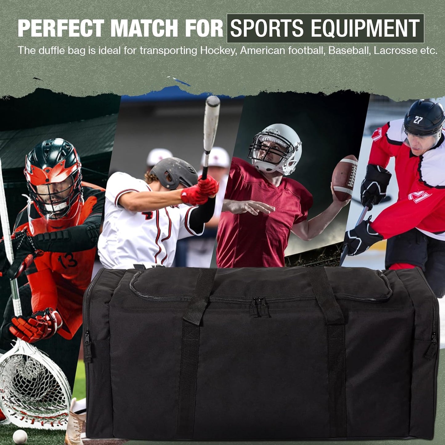 Jetstream Heavy Duty Multi Pocket Durable Sports Gym Equipment Travel Duffel Bag