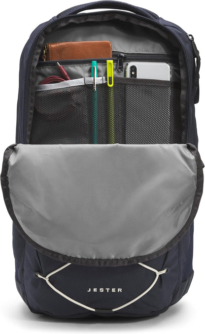 THE NORTH FACE Jester Everyday Laptop Backpack | Commuter Daypack with Water Repellent Finish, 16" Laptop Sleeve, Huge Main Compartment, Aviator Navy Light Heather/Vintage White-NPF, One Size