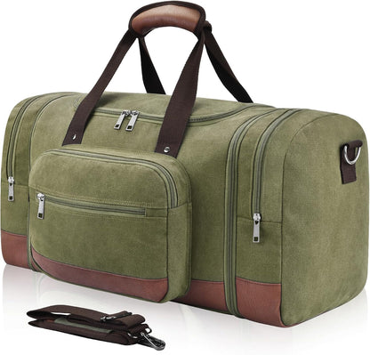 Dimayar Expandable Duffle Bag for Men, 50L Large-Capacity Weekender, Water-Resistant Mens Duffle Bags for Traveling, Lightweight & Durable Overnight Carry-On, Versatile Gym and Travel Bag