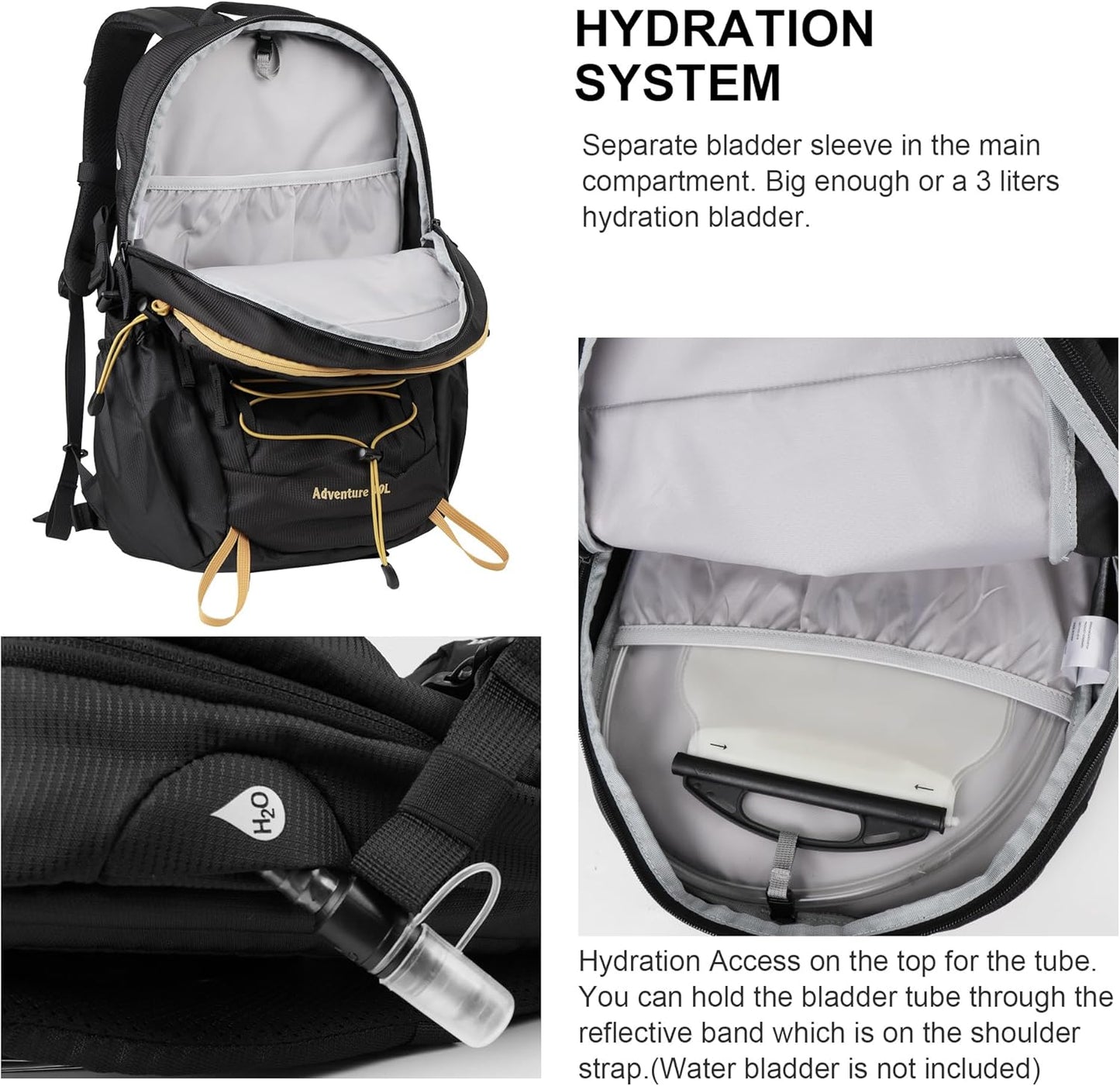 MOUNTAINTOP Hiking Backpack,30L Camping Backpack, Men Women Hiking Daypack Lightweight Travel Backpack for Camping Climbing Skiing Cycling