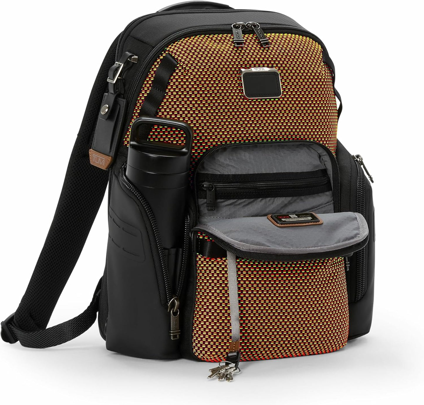 TUMI - Alpha Bravo Navigation Backpack - Everyday Travel Backpack - Fits Up to 15" Laptop - 16.0" X 14.0" X 7.3" - Red/Lime Chameleon