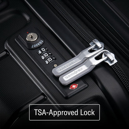 Samsonite Freeform Large Checked Luggage with Dual 360° Spinner Wheels - TSA Lock, Airline-Approved - Lightweight Durable Polypropylene Expandable Hardshell - Light Grey