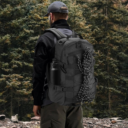 25L Hiking Backpack Small Tactical Backpack Daypack Camping Trekking Hunting Molle Pack for Men Women, Black