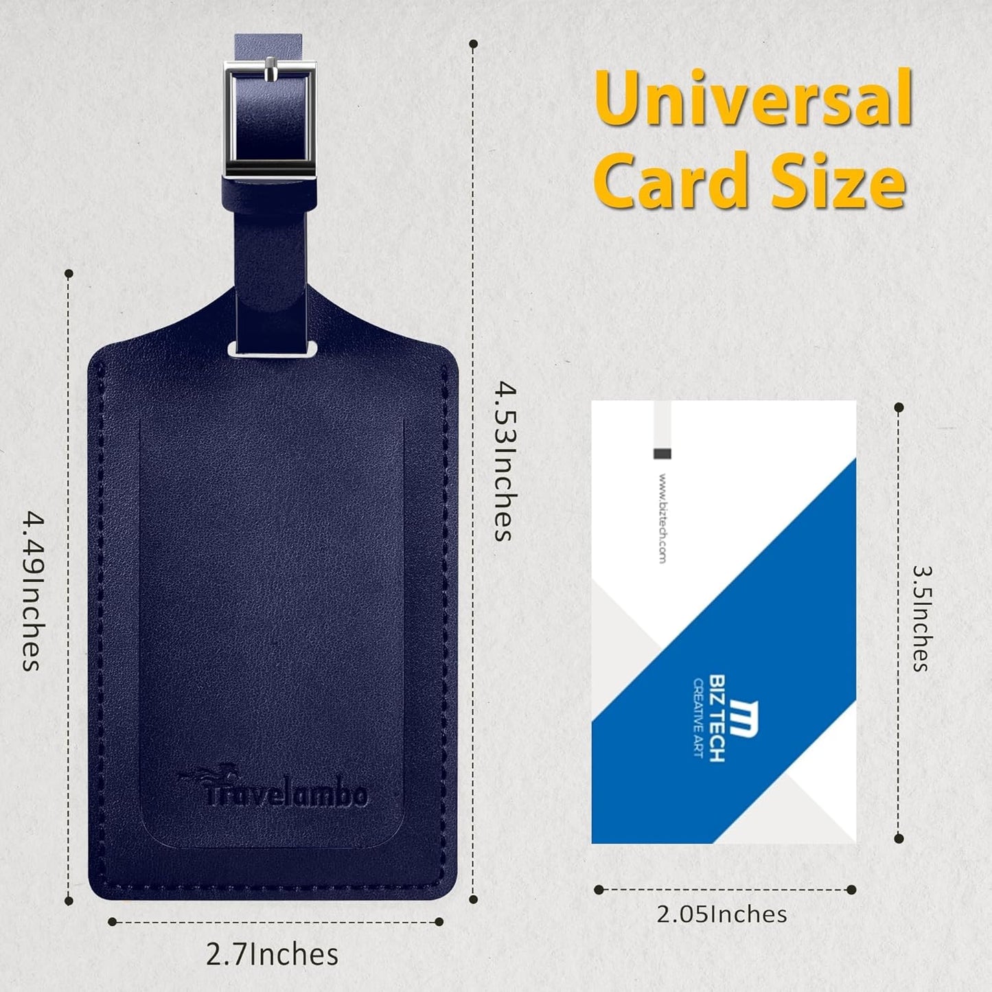 8 Pack Leather Luggage Travel Bag Tags by Travelambo