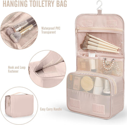 Veken 10 Set Packing Cubes for Travel, Beach Vacation Essentials Accessories for Cruise Ship, Suitcase Organizer Bags for Luggage with Hanging Toiletry & Shoe Bag, Birthday Gifts for Women Mom Her