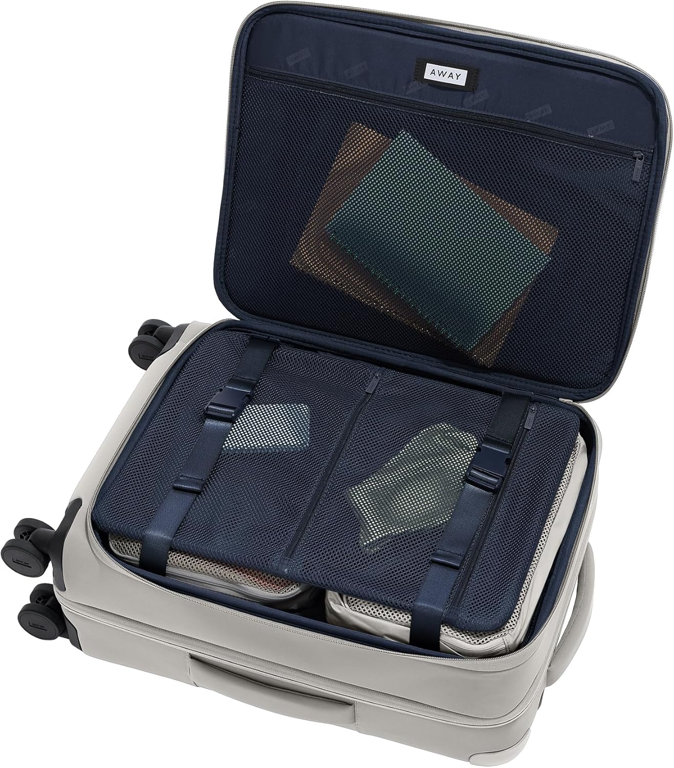 Away Softside Bigger Carry-On Suitcase, 23 Inch Lightweight, Expandable High-Strength Nylon Luggage With Spinner Wheels, Meets Requirements for Most Major Airlines, Cloud Gray