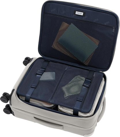 Away Softside Bigger Carry-On Suitcase, 23 Inch Lightweight, Expandable High-Strength Nylon Luggage With Spinner Wheels, Meets Requirements for Most Major Airlines, Cloud Gray
