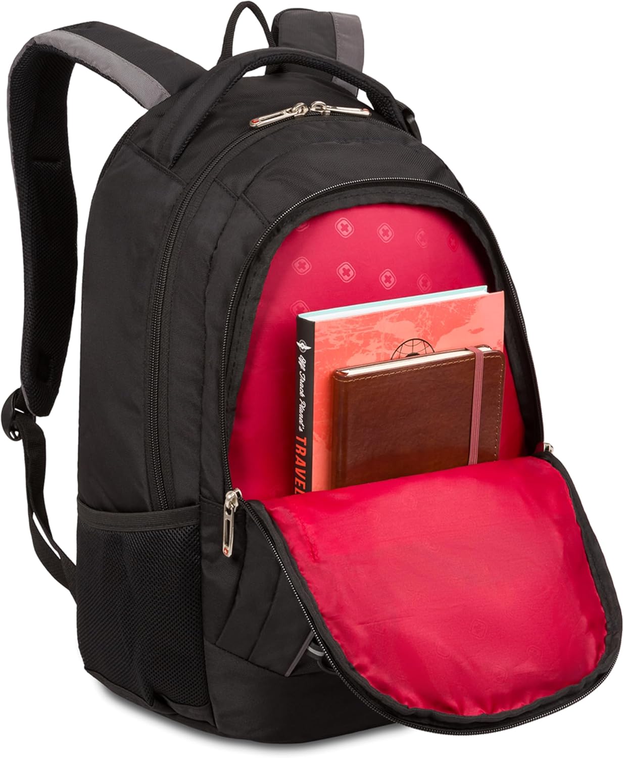 SwissGear 1186 Bungee Backpack, Black/Grey, 17-Inch