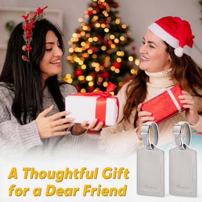 8 Pack Leather Luggage Travel Bag Tags by Travelambo