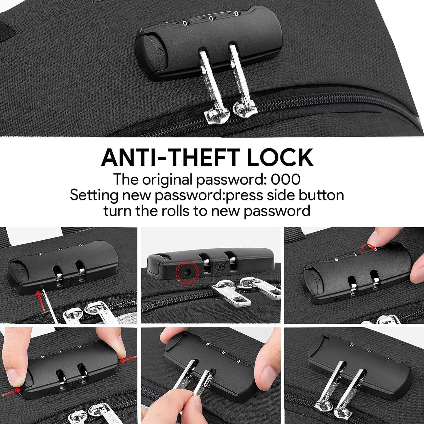 AMBOR Travel Laptop Backpack,18.4 inch Anti Theft Business Laptop Carry on Backpack with USB Charging Port and Headphone Interface, Backpack for Men & Women,Black