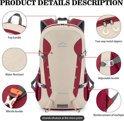 Hiking Backpack,Large 35L Travel Backpacks for Men Women,Water Resistant Ultra Lightweight Foldable Packable Camping Daypack for Outdoor Sports