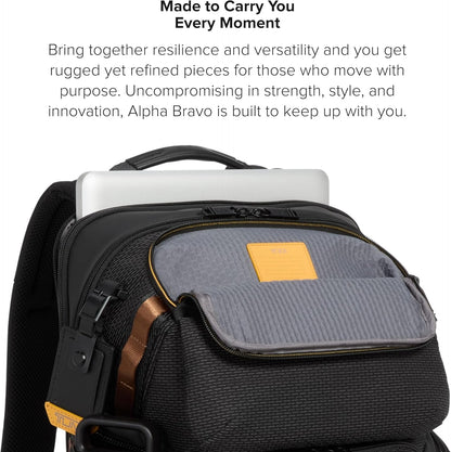 TUMI - Alpha Bravo Nomadic Backpack - Men's Durable Carry On Bag - 18.8" X 15.0" X 9.0" - Fits up to 15" Laptop - Black Onyx