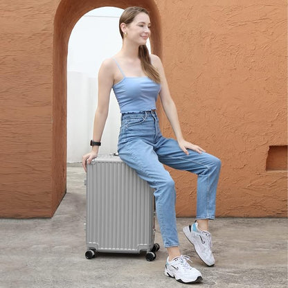 AnyZip Luggage Aluminium Frame Suitcase Hard Shell TSA Lock No Zipper 24In - Image 2
