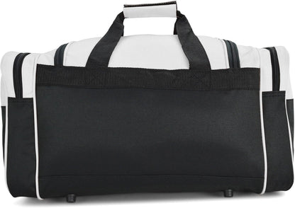 DALIX 21" Sports Duffle Bag Gym Travel Pack in White
