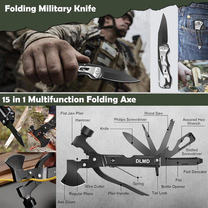 320 PCS Survival Kits First Aid Kit, Gifts for Men Christmas Him Dad, Survival Gear and Equipment with Tactical Molle Pouch for Car Camping Hiking Outdoor Adventure Earthquake Home Office