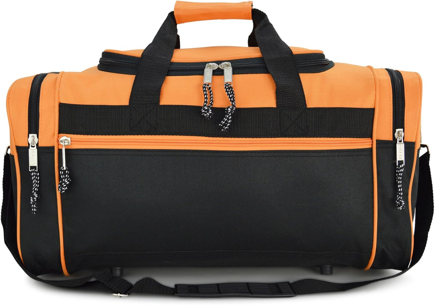 DALIX 21" Blank Sports Duffle Bag Gym Bag Travel Duffel with Adjustable Strap in Orange