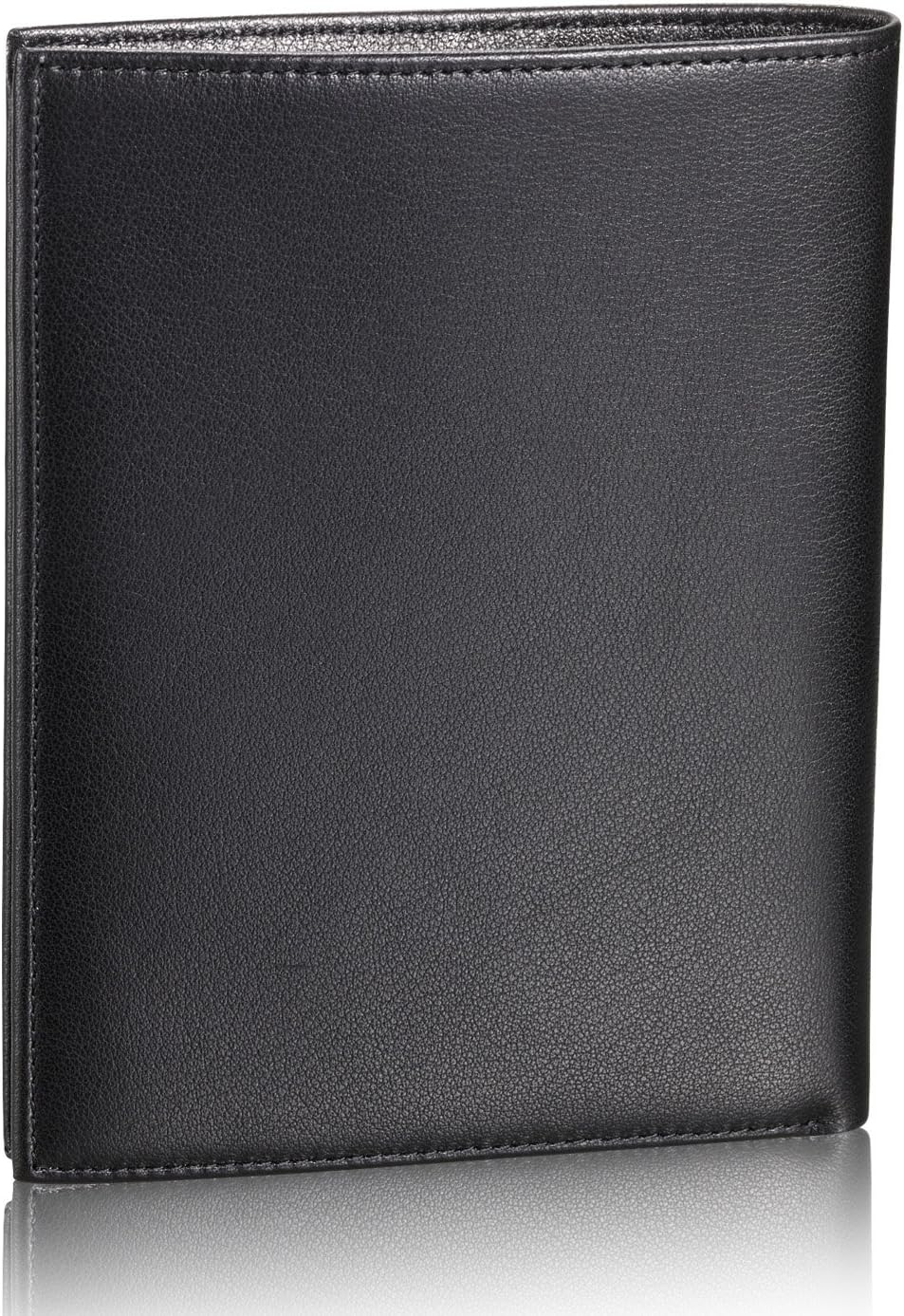 HISCOW Italian Leather Passport Holder for Travel - RFID Blocking Wallet Cover with Secure Organizer for Men & Women, US & Foreign Trips, Black
