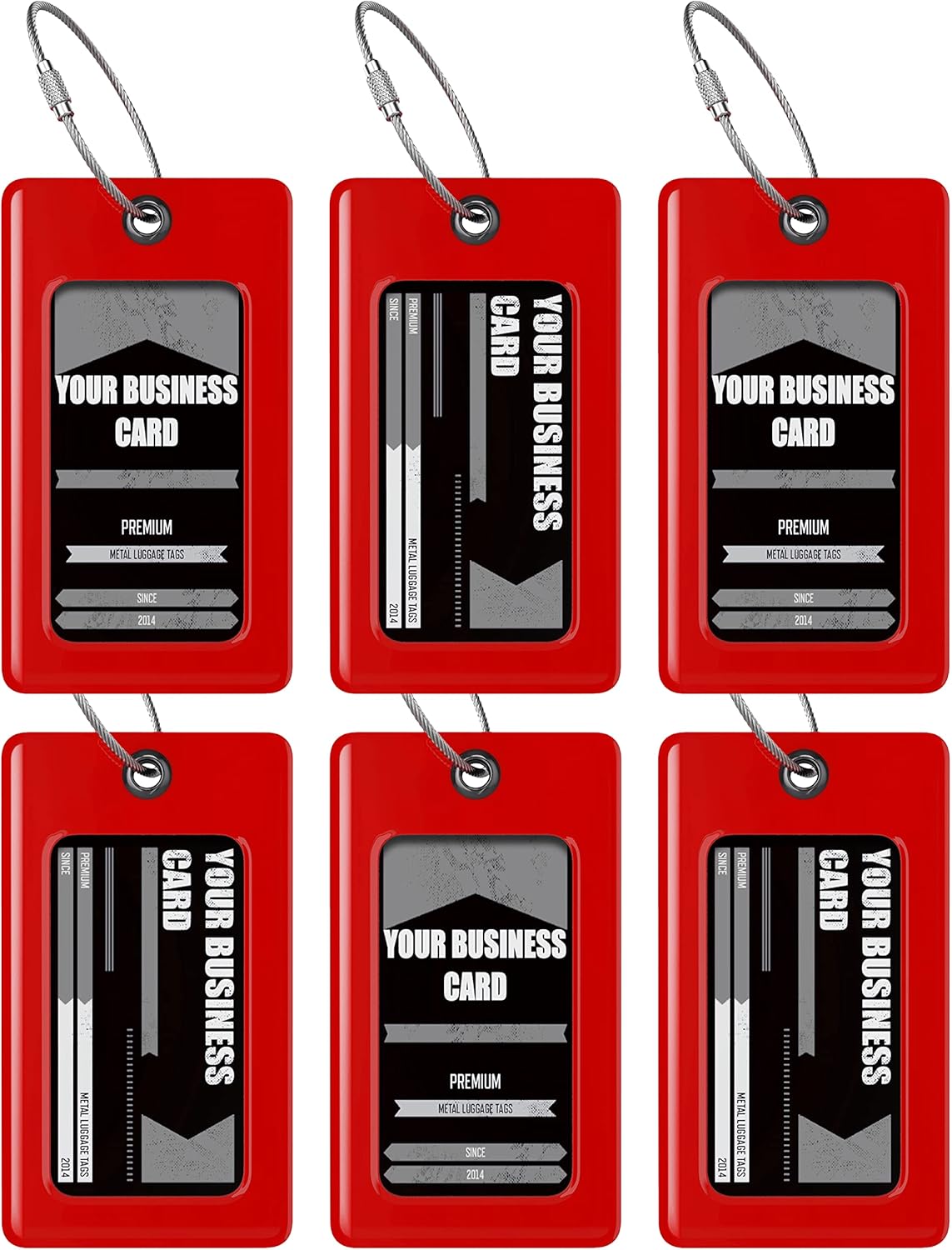 Luggage Tags Business Card Holder by TUFFTAAG - Durable Travel ID Bag Tag, Secure & Flexible, Perfect for Suitcases, Backpacks, and Carry-Ons, Easy Identification