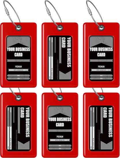 Luggage Tags Business Card Holder by TUFFTAAG - Durable Travel ID Bag Tag, Secure & Flexible, Perfect for Suitcases, Backpacks, and Carry-Ons, Easy Identification