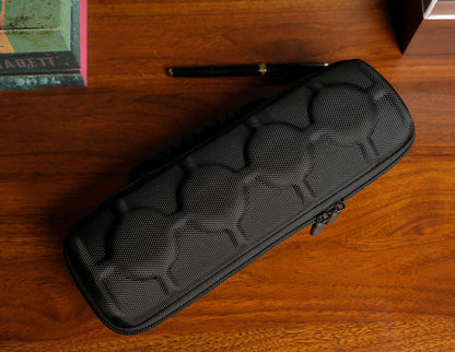 4 slots watch travel case roll, hard watch box storage organizer with soft foam pillows, fit up to 55mm face size watch(green microfiber lining)