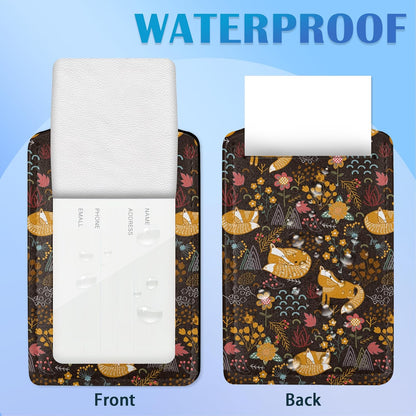 Foxes in The Forest 2 Pack Luggage Tag for Suitcase, Cute Unique Leather Bag Tags Identifiers Privacy Cover ID Label with Durable Steel Loop for Women Men Kids Girls Travel