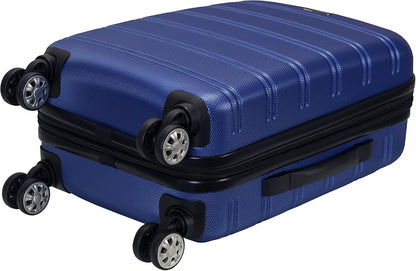 Rockland Melbourne Hardside Expandable Luggage with Spinner Wheels, Blue, 2 Piece (20/28)