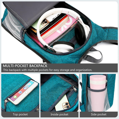 Esup 15L Lightweight Foldable Hiking Backpack for Women Men (Green)