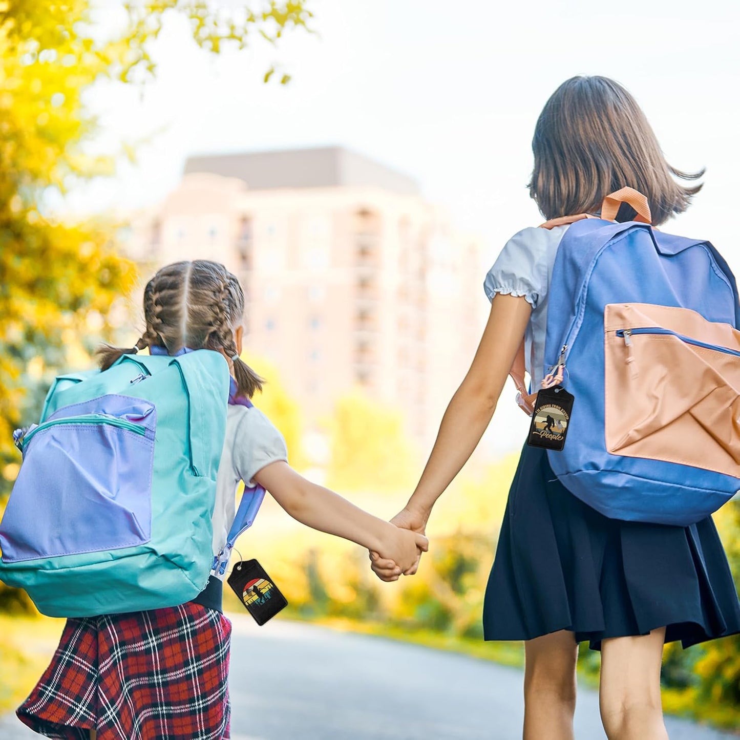 2 Pack Luggage Tag for Suitcase, Bigfoot American Flag Leather Bag Tags Identifiers Privacy Cover ID Label with Durable Steel Loop for Women Men Kids Girls Travel