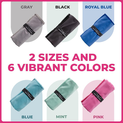 AqtivAqua Quick Dry Towel - Lightweight Microfiber Travel Towel w/Bag - Fast Drying Towel Set for Camping, Beach, Pool, Gym, Backpacking, Sports, Yoga & Swim Use, Hiking (Pink, M:24"x40")