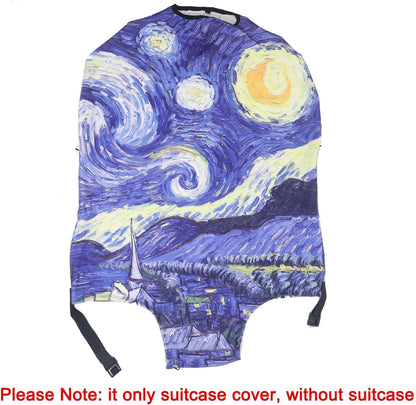 MosaiRudo Thicker Luggage Cover Elastic Suitcase Cover Protector Fits 18-32 Inch Suitcase Travel Accessories (Starry Sky, L)