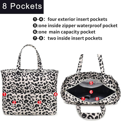 Waterproof Beach Tote Pool Bags for Women Ladies Extra Large Gym Tote Carry On Bag With Wet Compartment for Weekender Travel