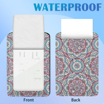 Set of 2 Boho Ethnic Floral Luggage Tags for Suitcases, Leather Suitcase Tag Name Identifiers Labels for Travel Bag Baggage Backpack