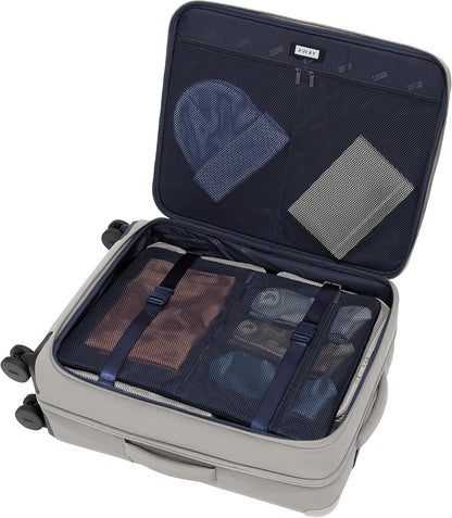Away Softside Medium Checked Suitcase, 26 Inch Lightweight, Expandable Luggage For Men & Women, Durable Nylon Exterior, TSA Approved Lock, Ideal For Trips 1-2 Weeks, Cloud Gray